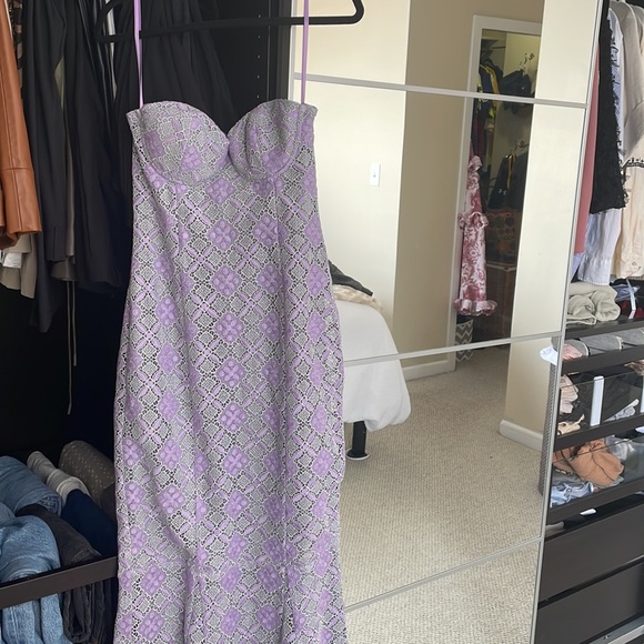 NEW WITH TAGS purple strapless gown - Picture 3 of 4